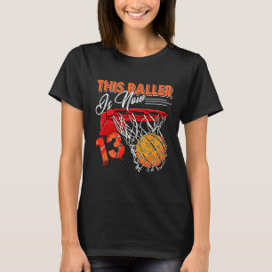 Camiseta 13.º cumpleaños Bysketbyll Diversión de 13 años ni