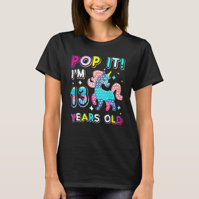 Camiseta 13.º cumpleaños Fidget Chica de cumpleaños 13 años (Anverso)
