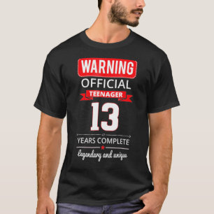 Camiseta 13.º Cumpleaños Guay Y Para Chicas Y Niños