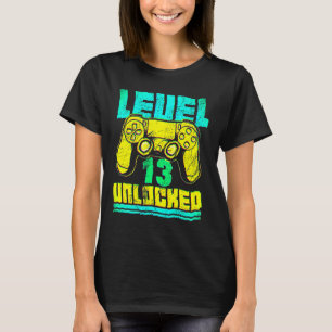 Camiseta 13.º Cumpleaños I Nivel 13 Desbloqueado I Adolesce