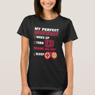 Camiseta 13.º Jugador de Cumpleaños perfecto Bo de 13 años