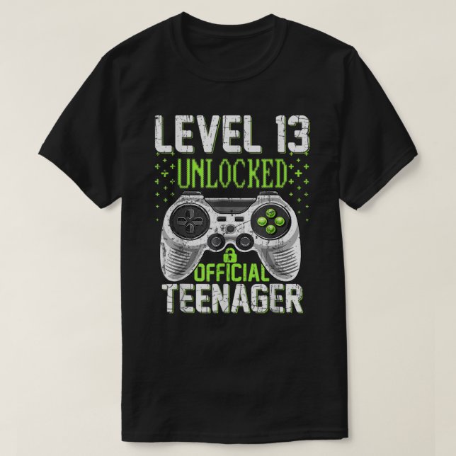 Camiseta 13.º Nacimiento 13 Desbloqueada Pistola Oficial de (Diseño del anverso)