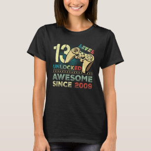 Camiseta 13.º nivel de cumpleaños 13 niños desbloqueados 20