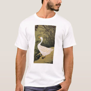 Camiseta 13. 芦 鵞 図, 若 Reed & Goose, Jakuchū, Japón Art