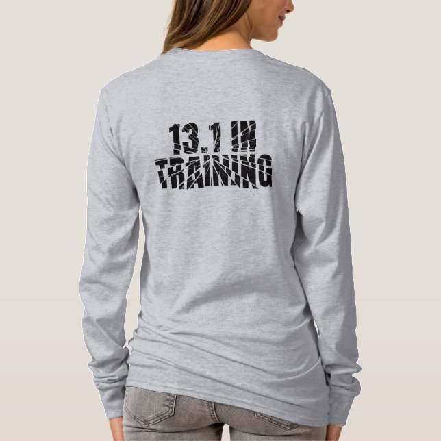 Camiseta 13.1 En Entrenamiento Media Marathon Runner Vidrio (Reverso)
