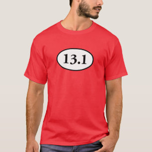 Camiseta 13,1 medio óvalo del maratón