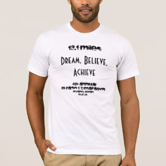 Camiseta 13,1 millas, sueño, creen, alcanzan, 4to Annua…