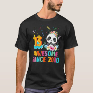 Camiseta 13 años alucinante desde 2010 13º cumpleaños Panda
