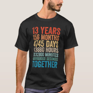 Camiseta 13 años Aniversario Su Pareja 13 Boda T