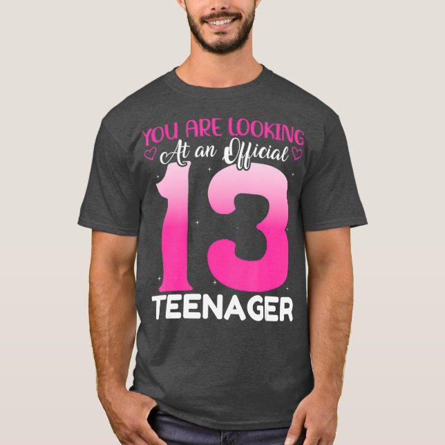 Camiseta 13 años Chicas de cumpleaños 13 años regalo oficia (Anverso)