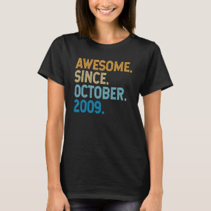Camiseta 13 años curioso desde octubre de 2009 13