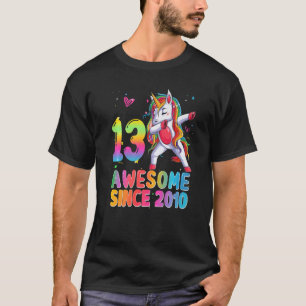 Camiseta 13 años de Chicas adolescentes dabbing Unicorn 13 