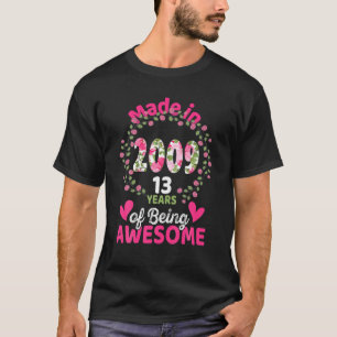 Camiseta 13 Años De Edad 13º Nacido En 2009 Mujeres Chicas
