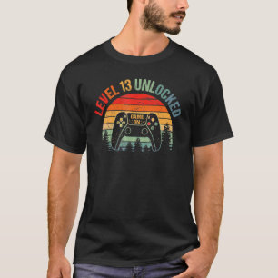Camiseta 13 años de edad 13 años Nivel de cumpleaños 13 Víd