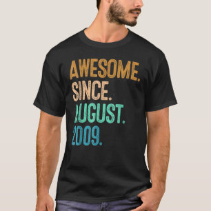 Camiseta 13 años de edad increíble desde agosto de 2009