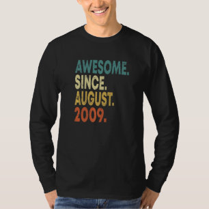 Camiseta 13 años de edad increíble desde agosto de 2009 13º