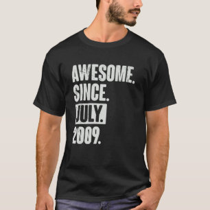 Camiseta 13 años de edad increíble desde julio de 2009