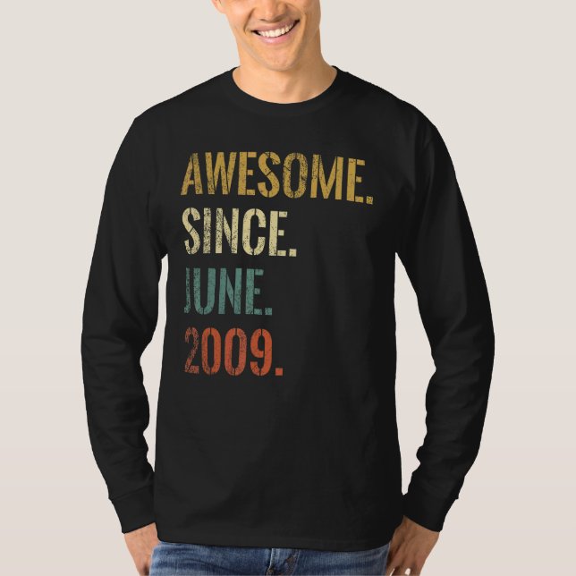 Camiseta 13 años de edad increíble desde junio de 2009 (Anverso)