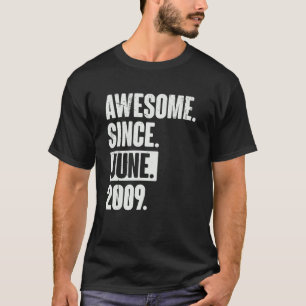 Camiseta 13 años de edad increíble desde junio de 2009