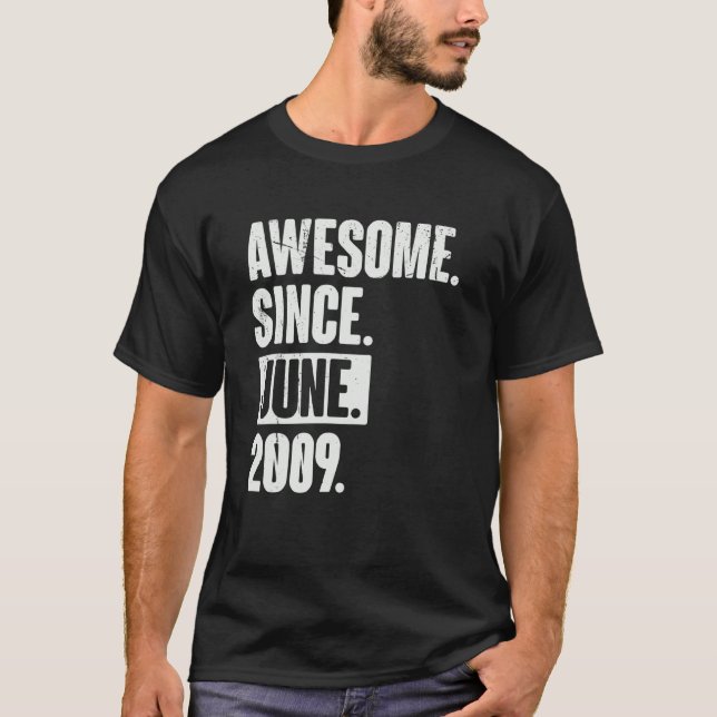 Camiseta 13 años de edad increíble desde junio de 2009 (Anverso)