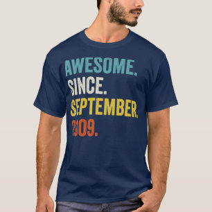 Camiseta 13 años de edad increíble desde septiembre de 2009