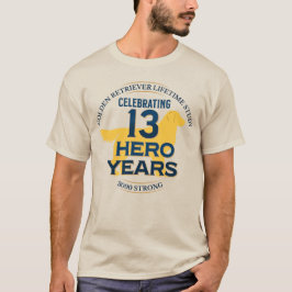 Camiseta 13 años de héroe - luz