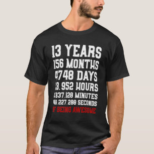 Camiseta 13 Años De Impresionante 13 Años