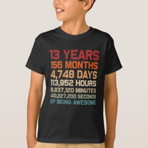 Camiseta 13 Años De Ser Impresionante Único 13