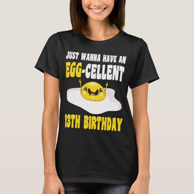 Camiseta 13 años Feliz 13° cumpleaños Egg Cellent 13th B (Anverso)