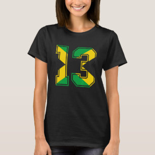 Camiseta 13 años jamaiquino número 13 Jama