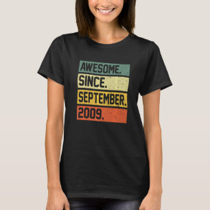 Camiseta 13° cumpleaños de 13 años asombroso desde septiemb