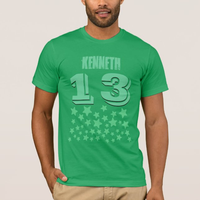 Camiseta 13 cumpleaños o cualquier año de explosión de estr (Anverso)