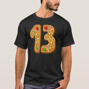 Camiseta 13 Cutest Capital Christmas Cookie Alphabet Number