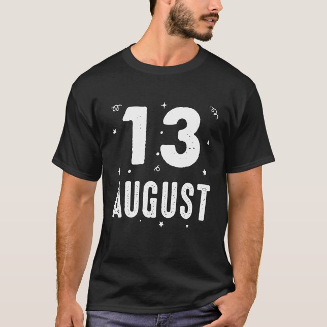 Camiseta 13 De Agosto Fiesta Ocasiones Especiales Para (Anverso)
