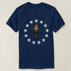 Camiseta 13 Estrellas Llama de la Libertad