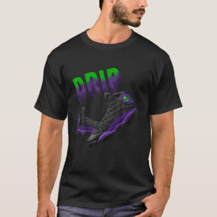 Camiseta 13 Juzgado Juzgado Púrpura Tee Match Shoes Drippin