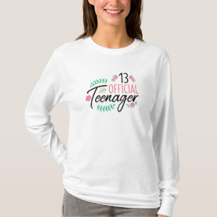 Camiseta 13 Regalo de cumpleaños de Chicas adolescentes ofi