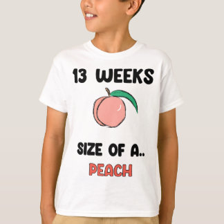 Camiseta 13 semanas de embarazo - Fruta retro suave de la p
