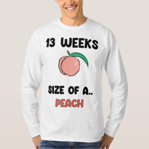 Camiseta 13 semanas de embarazo - Fruta retro suave de la p