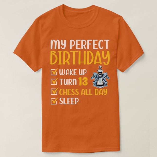 Camiseta 13 Year Old Chess Birthday Party 13th Player (Diseño del anverso)