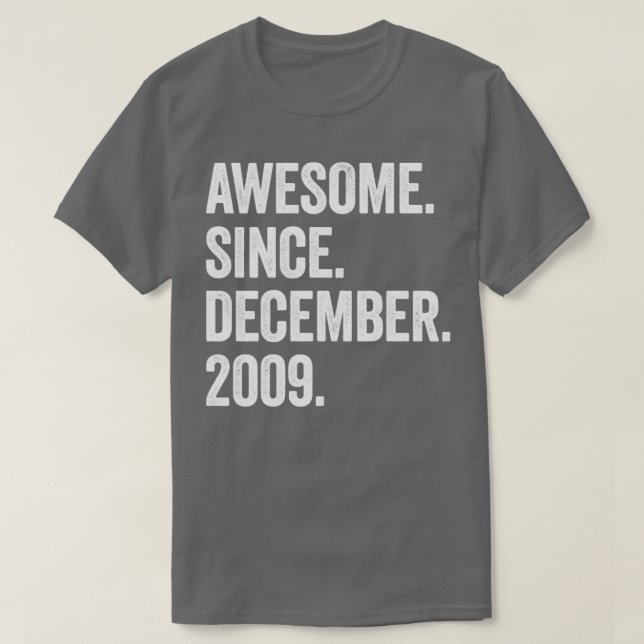 Camiseta 13 Years Old December 2009 13th Birthday5 (Diseño del anverso)