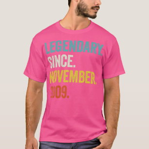 Camiseta 13 Years Old Legendary Since November 2009 13th Bi