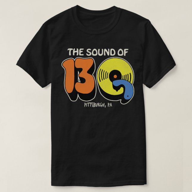 Camiseta 13Q Estación de Radio 1 de Pittsburgh Retro Defect (Diseño del anverso)