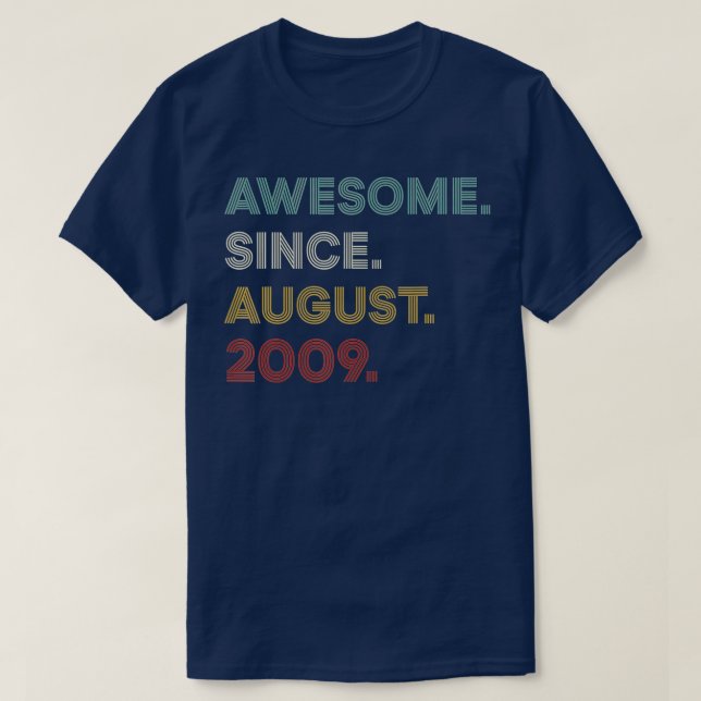 Camiseta 13th Birthday 13 Year Old  Awesome Since August 20 (Diseño del anverso)