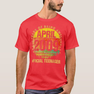 Camiseta 13th Birthday April 2009 Official Teenager 13 Year