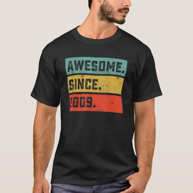 Camiseta 13th Birthday  Awesome Since 2009 13 Years Old (Anverso)