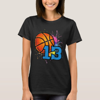 Camiseta 13th Birthday Basketball 13 Year Old Bday Player B