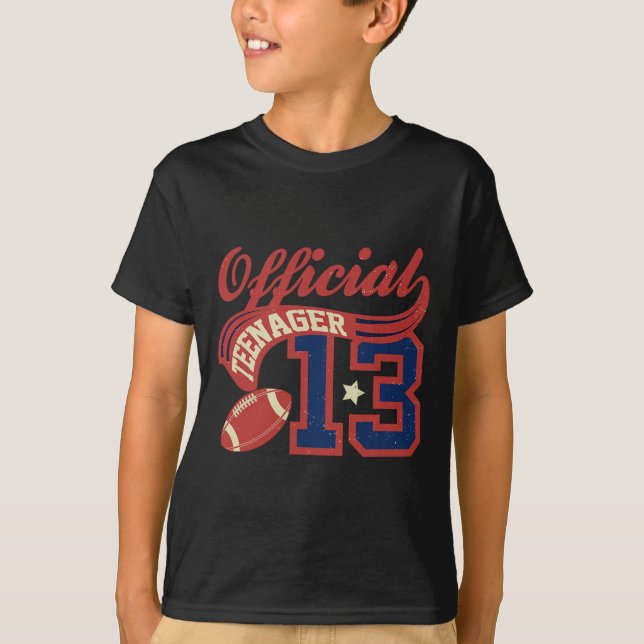 Camiseta 13th Birthday Boy Official Teenager 13 Yrs Old Foo (Anverso)