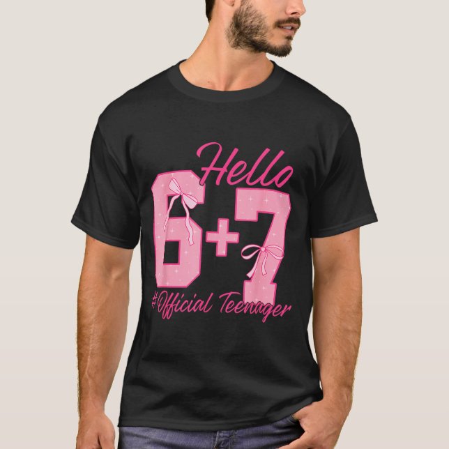 Camiseta 13th Birthday Teenager Six Seven Coquette Bow 6 7  (Anverso)