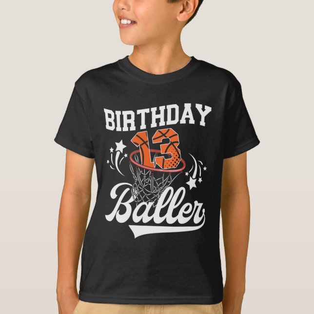 Camiseta 13th Sketll Birthday Thirteen Year Old Sketll Play (Anverso)